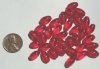 30 12mm Transparent Red Ovals